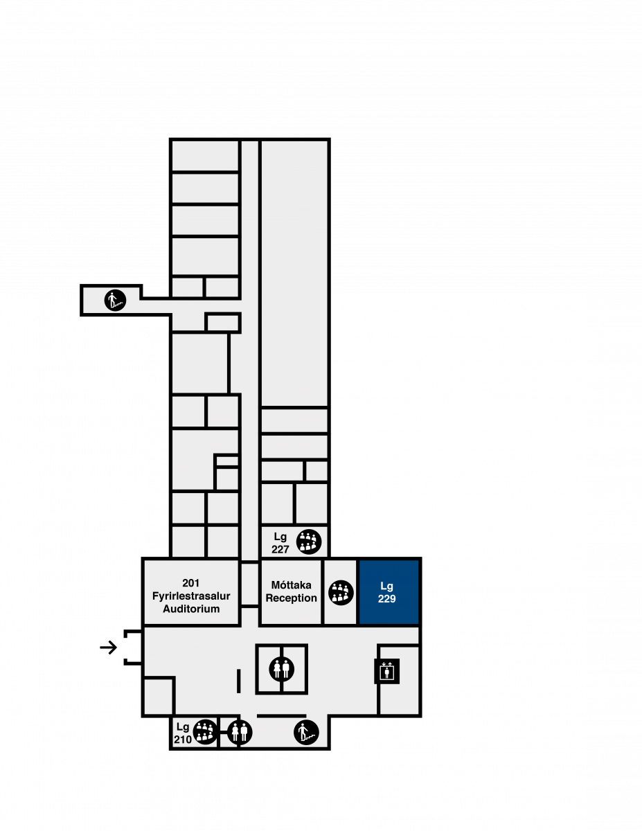 Yfirlitsmynd af Læknagarði: 2. hæð