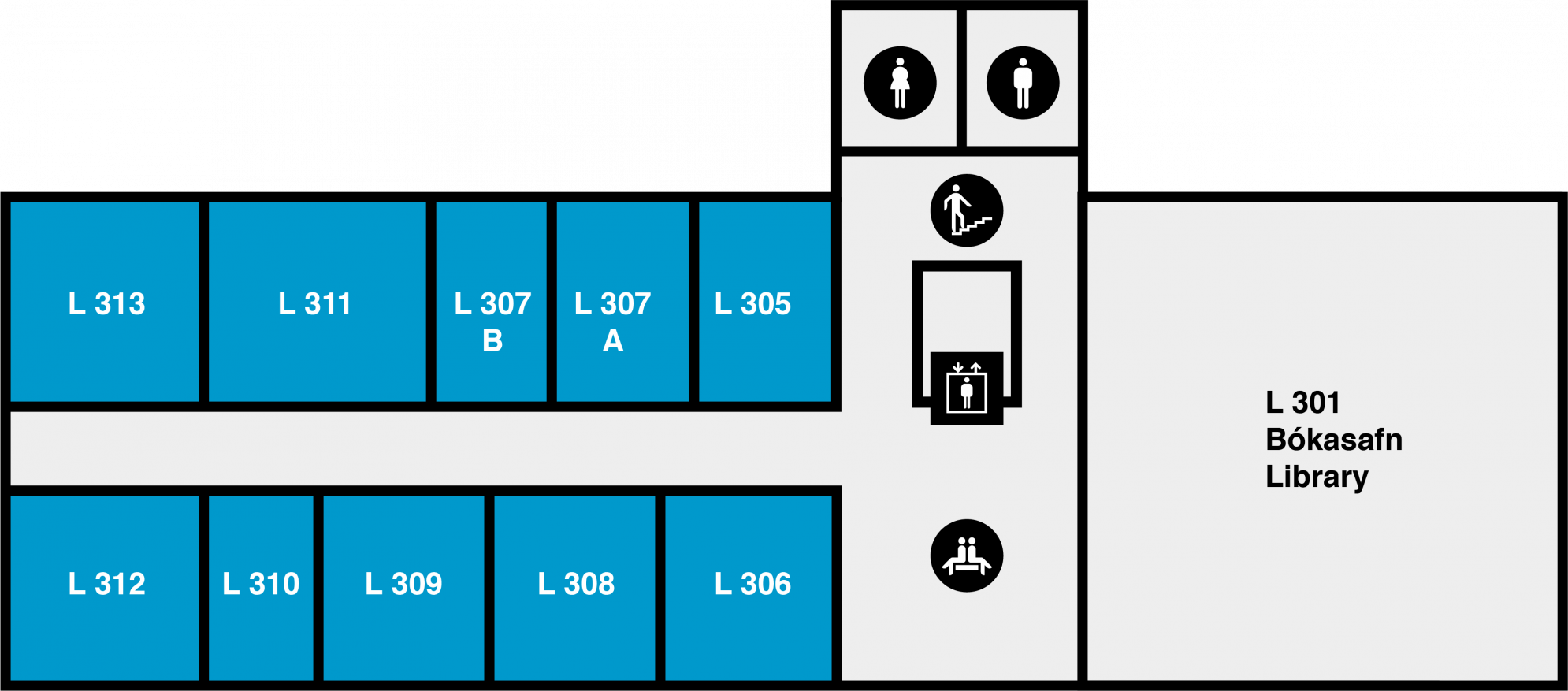 Yfirlitsmynd af Lögbergi: 3. hæð