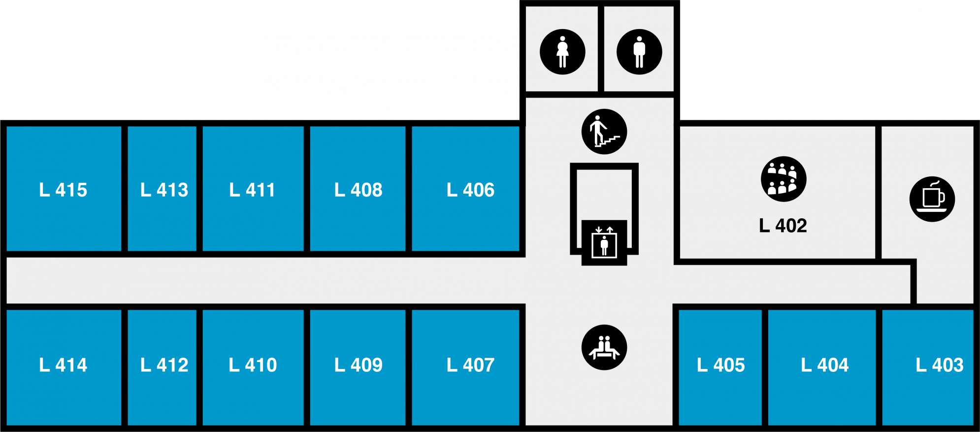 Yfirlitsmynd af Lögbergi: 4. hæð