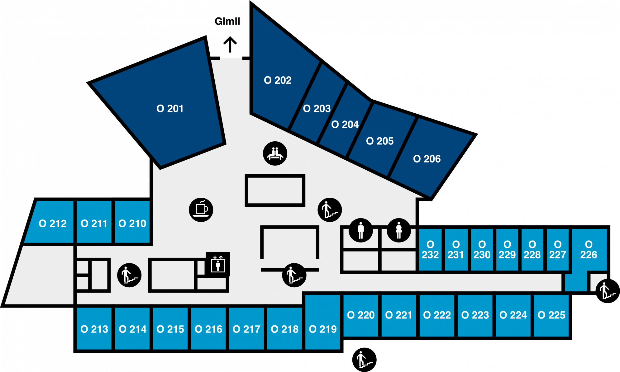 Yfirlitsmynd af Odda: 2. hæð