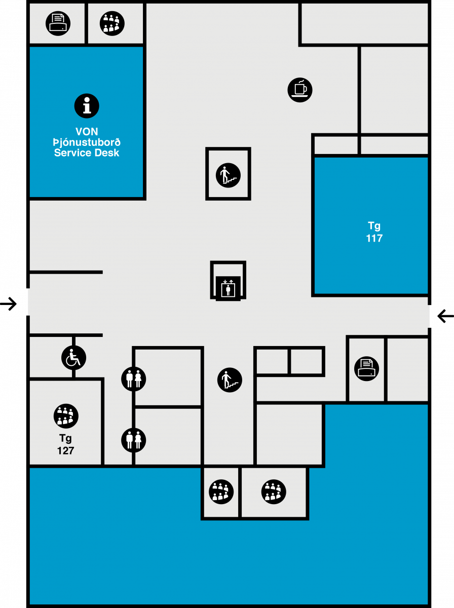 Yfirlitsmynd af Tæknigarði: 1. hæð