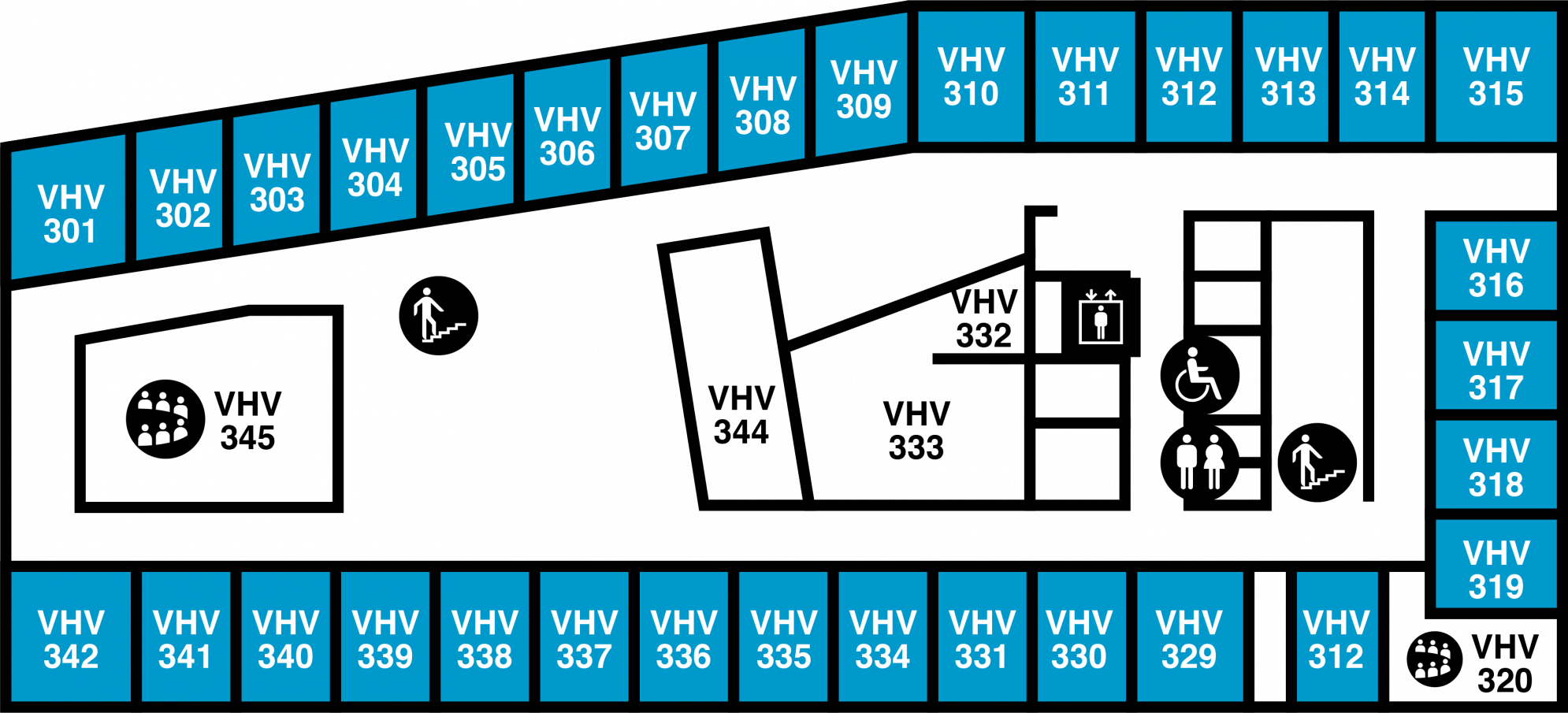 Yfirlitsmynd af Veröld, húsi Vigdísar: 3. hæð