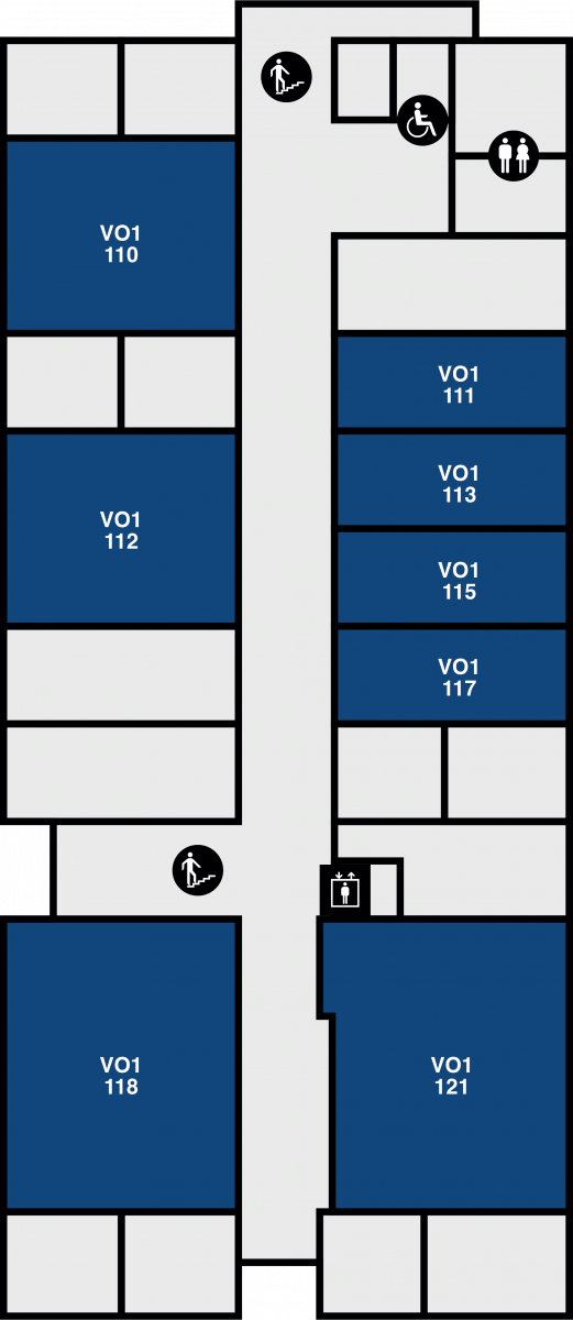 Yfirlitsmynd af VR-I: 1. hæð