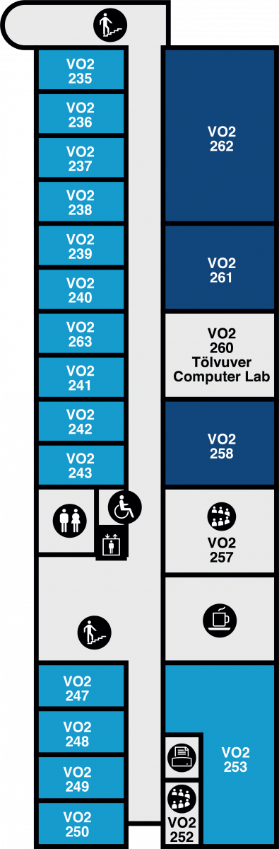 Yfirlitsmynd af VR-II: 2. hæð