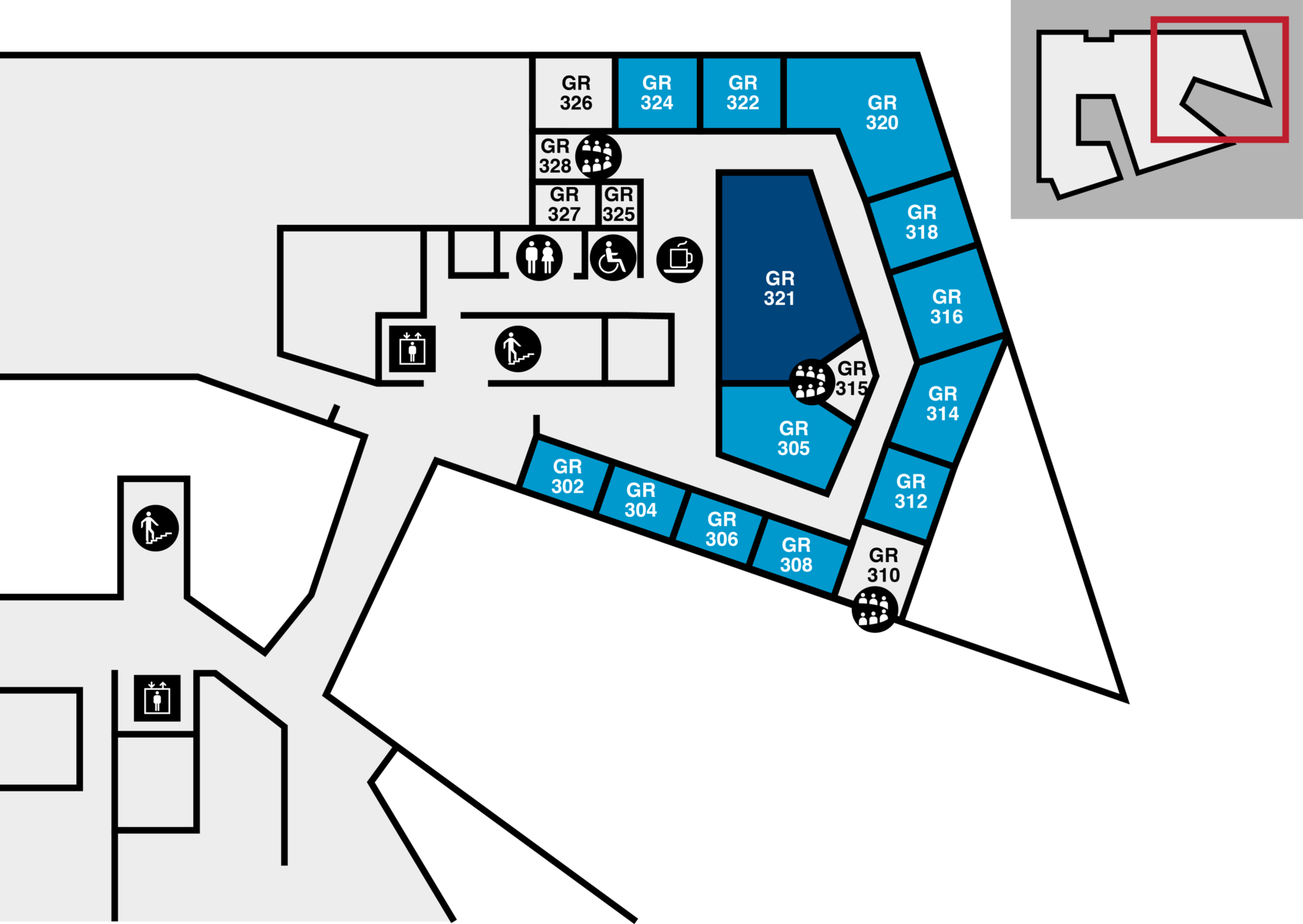 Floor plan of the Comuter Science department