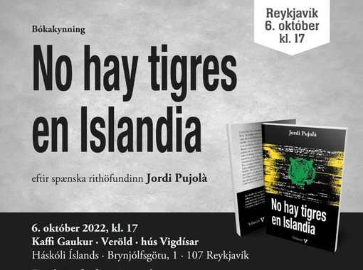 Bókakynning / Presentación de la novela "No hay tigres en Islandia"