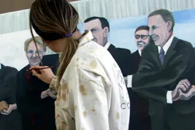 Woman painting